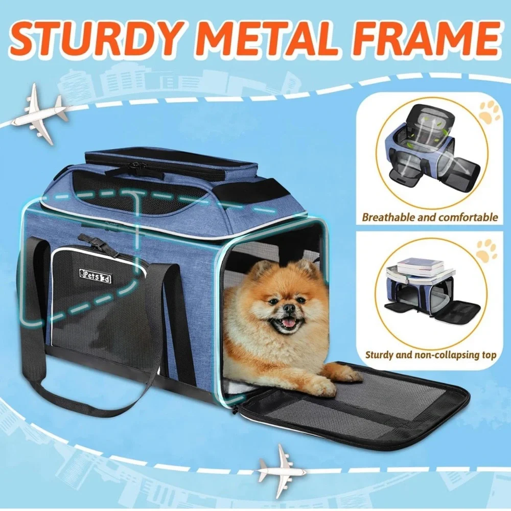 PETSKD Top-Expandable Pet Carrier
